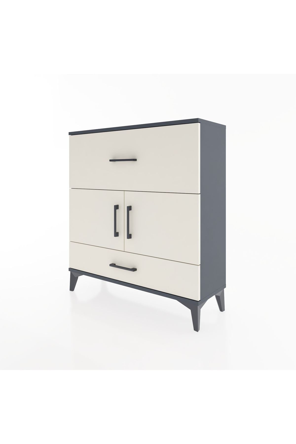 Arges Şifonyer 2 Raflı 2 Çekmeceli 2 Kapaklı 88x30x96 - S04M049V4A