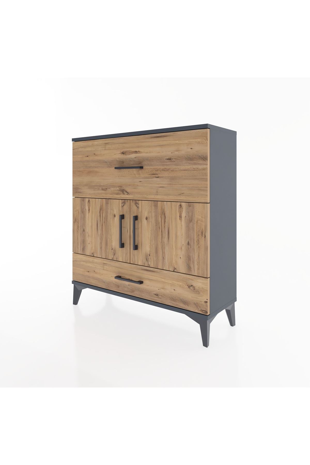 Arges Şifonyer 2 Raflı 2 Çekmeceli 2 Kapaklı 88x30x96 - S04M049V6A