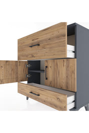 Arges Şifonyer 2 Raflı 2 Çekmeceli 2 Kapaklı 88x30x96 - S04M049V6A