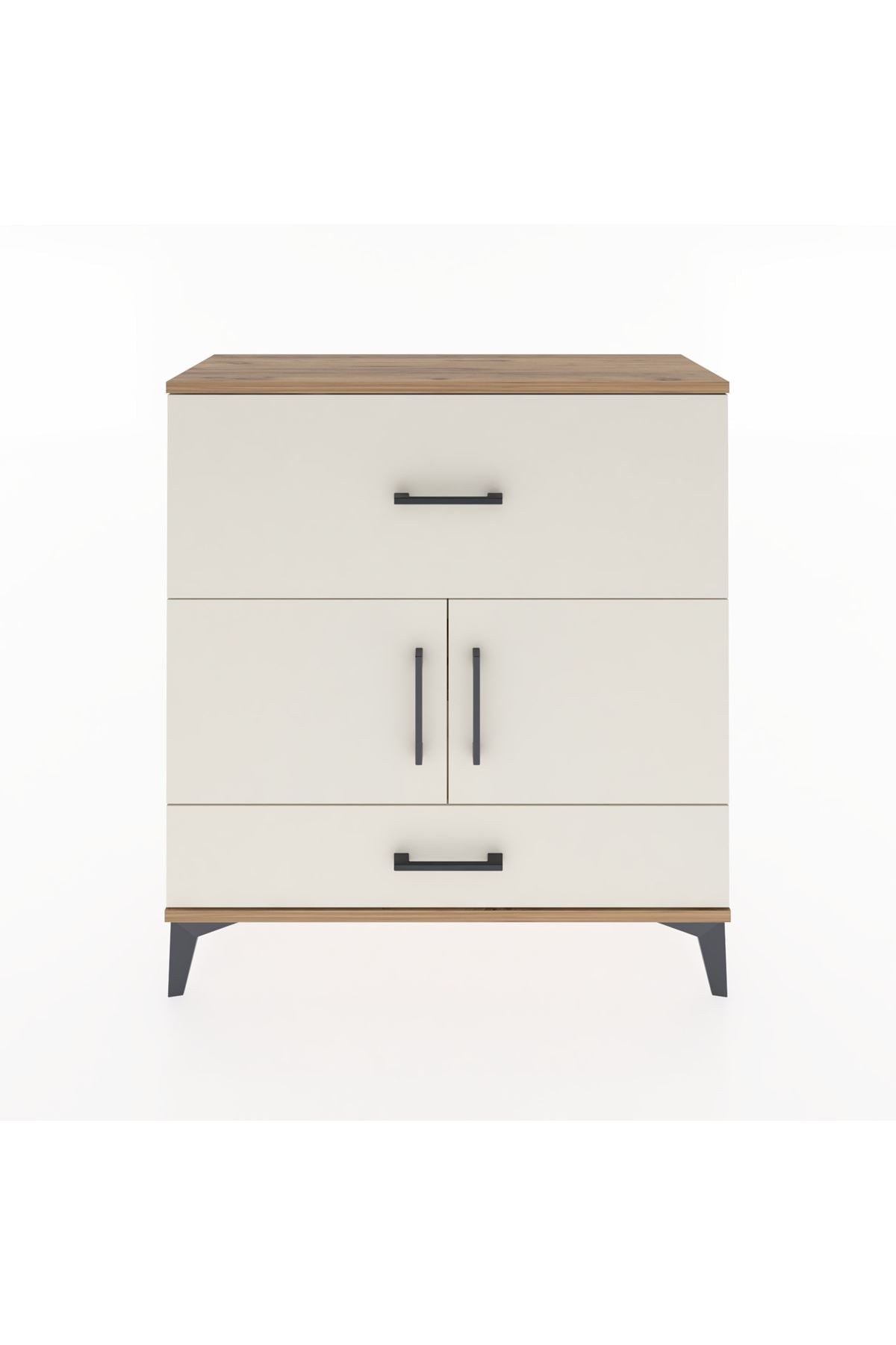 Arges Şifonyer 2 Raflı 2 Çekmeceli 2 Kapaklı 88x30x96 - S04M049V7A