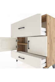 Arges Şifonyer 2 Raflı 2 Çekmeceli 2 Kapaklı 88x30x96 - S04M049V7A