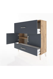 Arges Şifonyer 2 Raflı 2 Çekmeceli 2 Kapaklı 88x30x96 - S04M049V8A