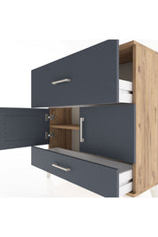 Arges Şifonyer 2 Raflı 2 Çekmeceli 2 Kapaklı 88x30x96 - S04M049V8A