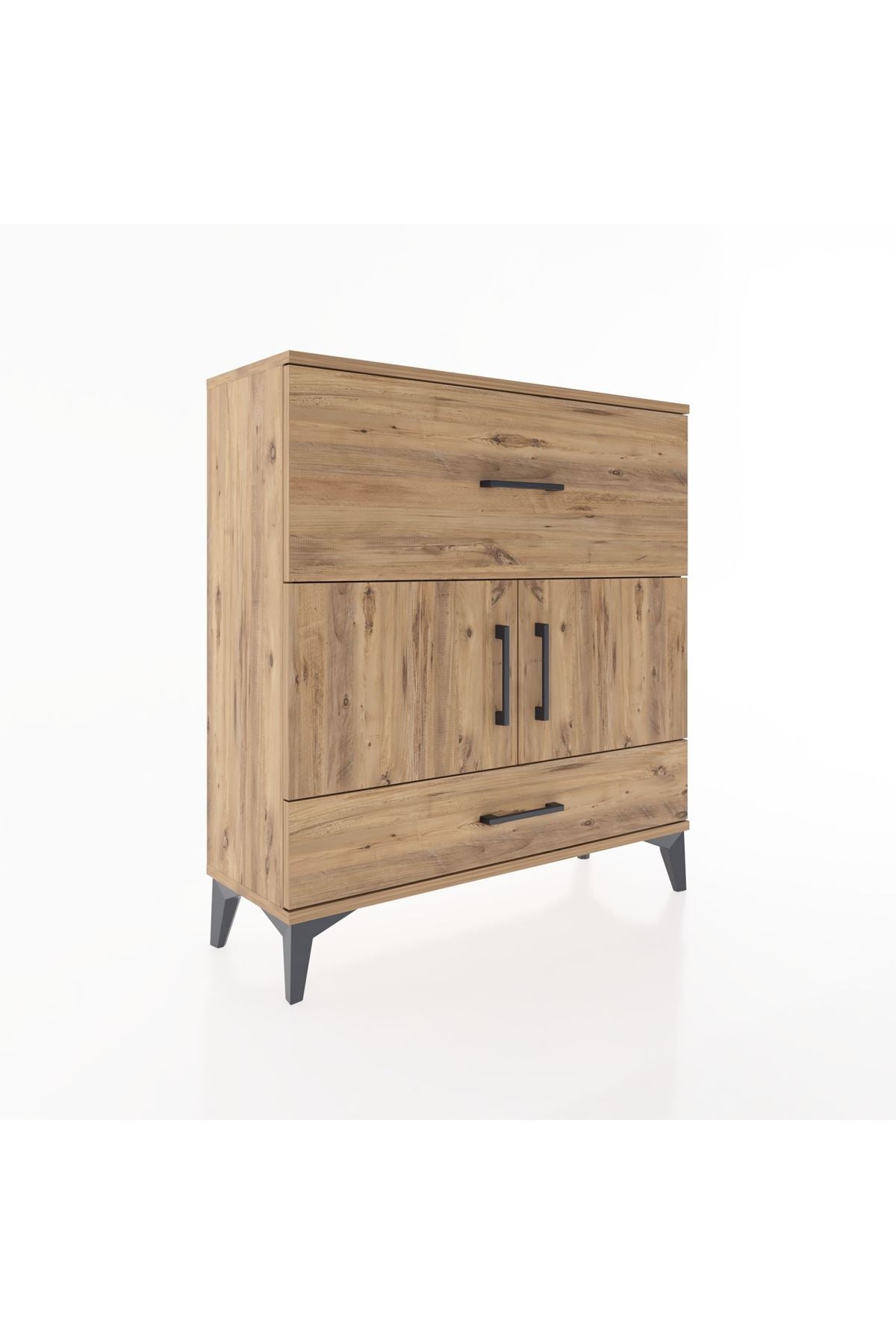 Arges Şifonyer 2 Raflı 2 Çekmeceli 2 Kapaklı 88x30x96 - S04M049V9A