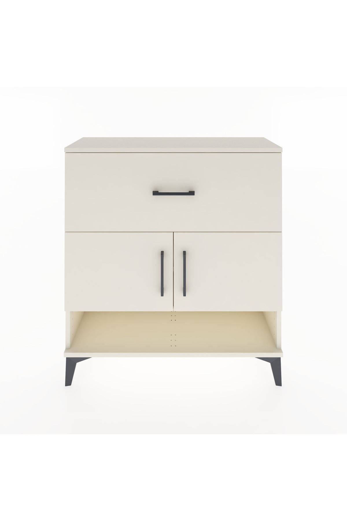 Arges Şifonyer 2 Raflı Tek Çekmeceli 2 Kapaklı 88x30x96 - S04M050V1A