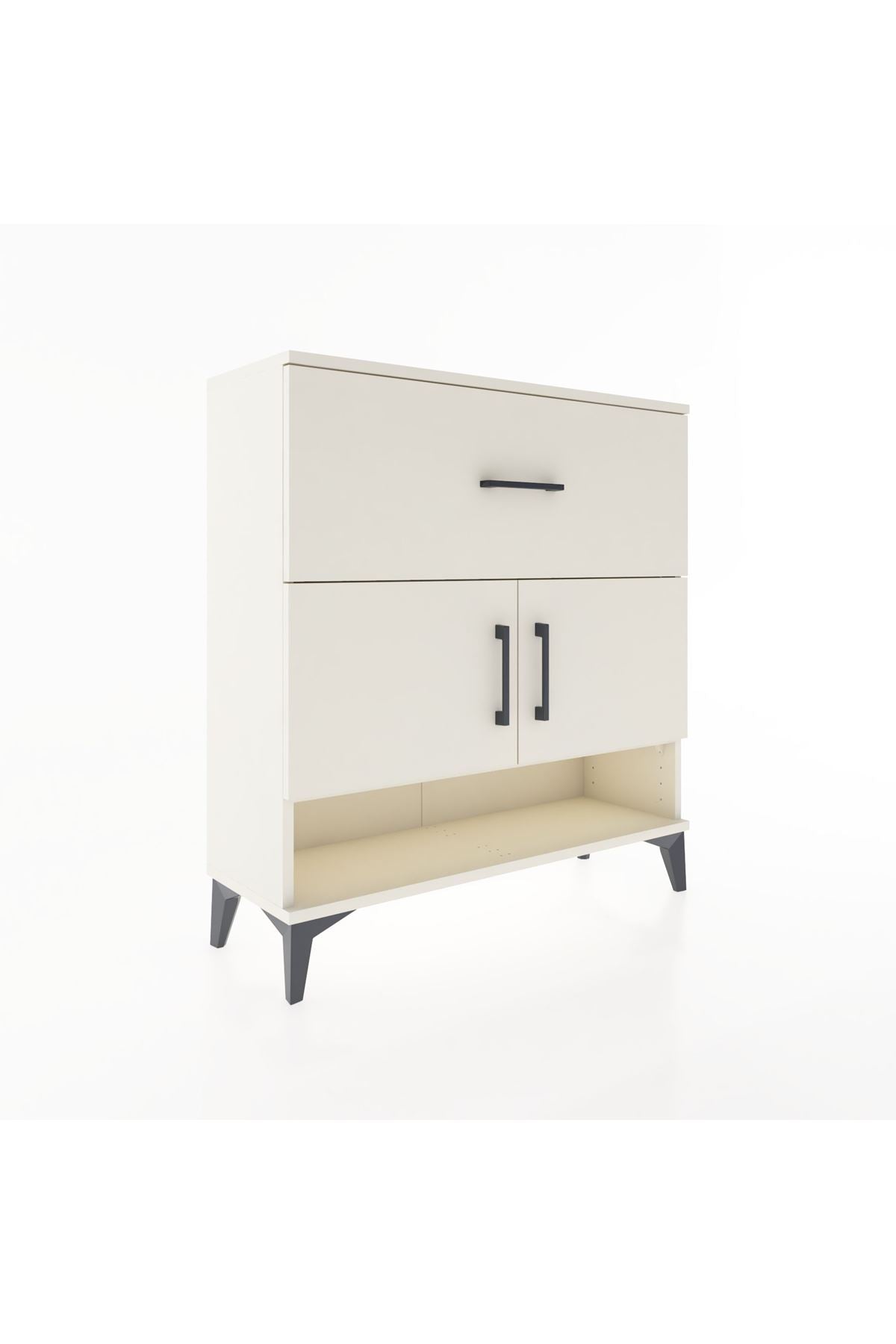 Arges Şifonyer 2 Raflı Tek Çekmeceli 2 Kapaklı 88x30x96 - S04M050V1A