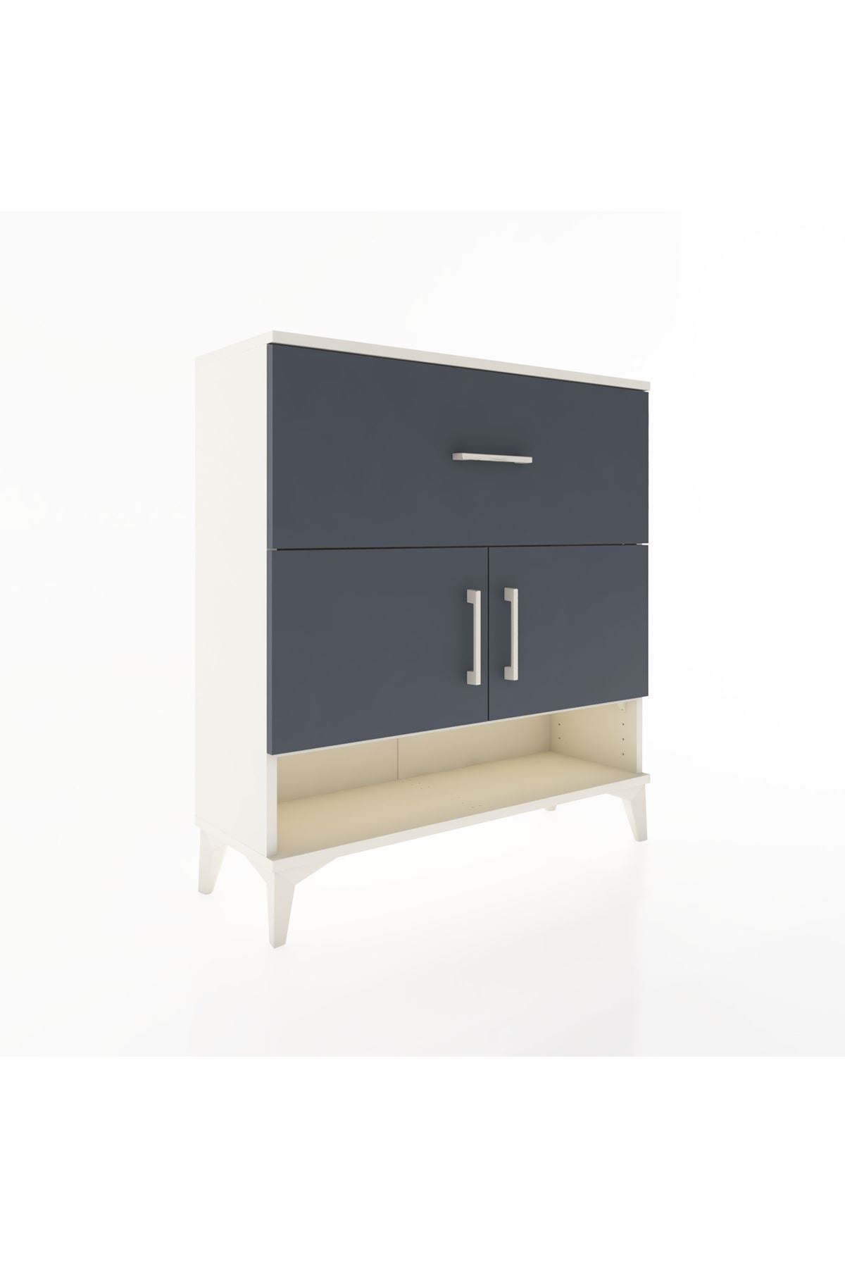 Arges Şifonyer 2 Raflı Tek Çekmeceli 2 Kapaklı 88x30x96 - S04M050V2A