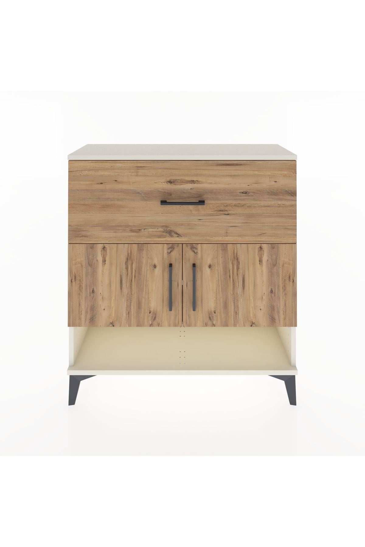 Arges Şifonyer 2 Raflı Tek Çekmeceli 2 Kapaklı 88x30x96 - S04M050V3A