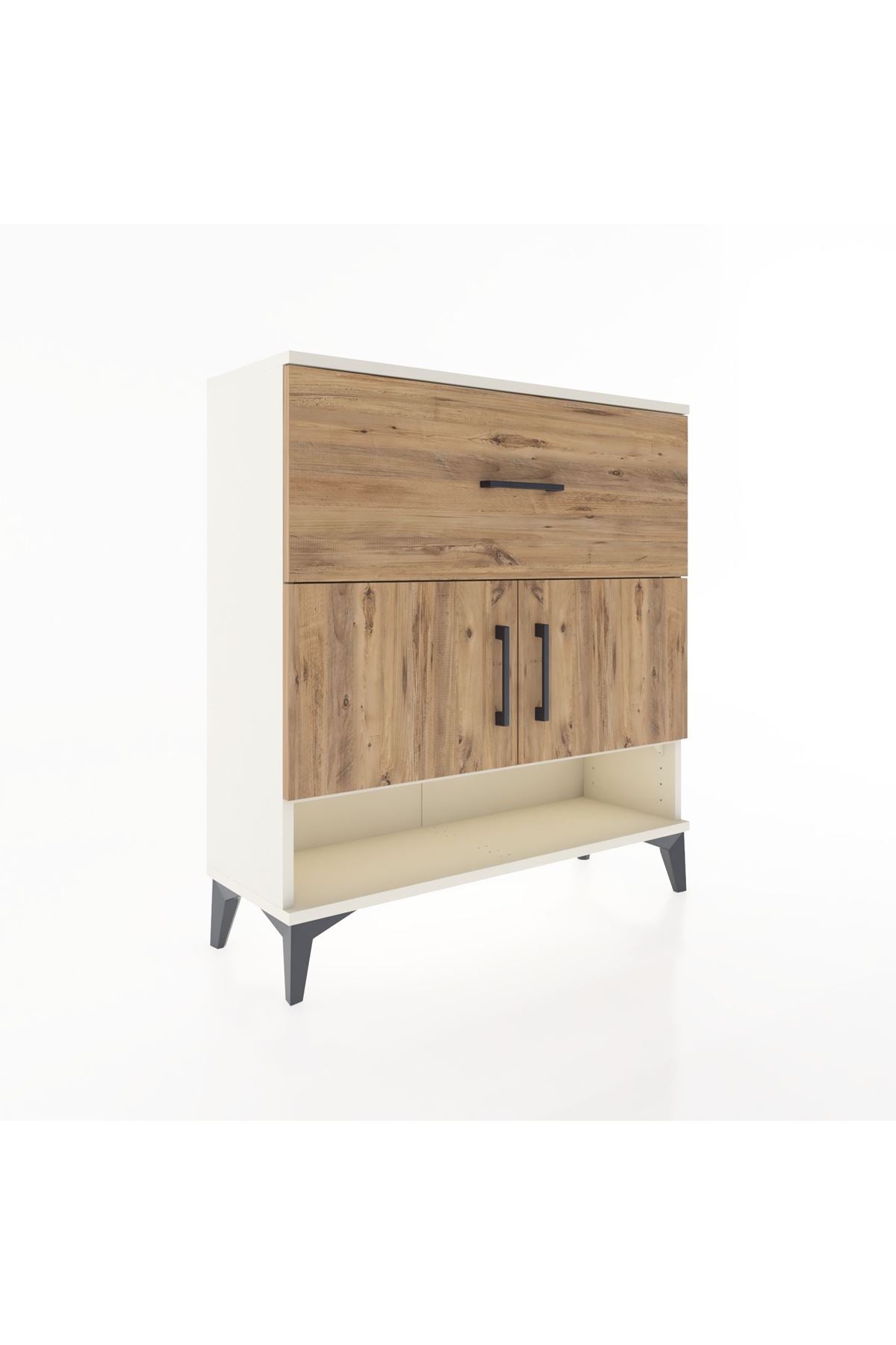 Arges Şifonyer 2 Raflı Tek Çekmeceli 2 Kapaklı 88x30x96 - S04M050V3A