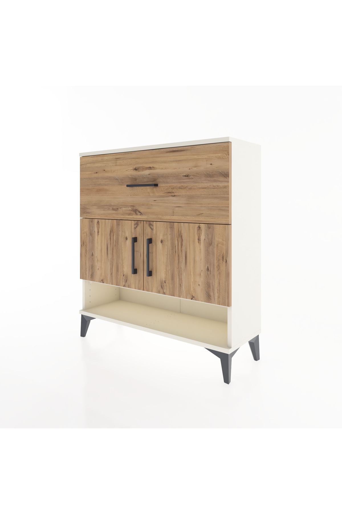 Arges Şifonyer 2 Raflı Tek Çekmeceli 2 Kapaklı 88x30x96 - S04M050V3A