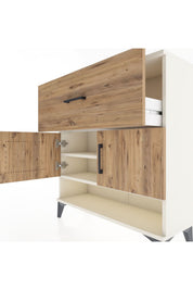 Arges Şifonyer 2 Raflı Tek Çekmeceli 2 Kapaklı 88x30x96 - S04M050V3A