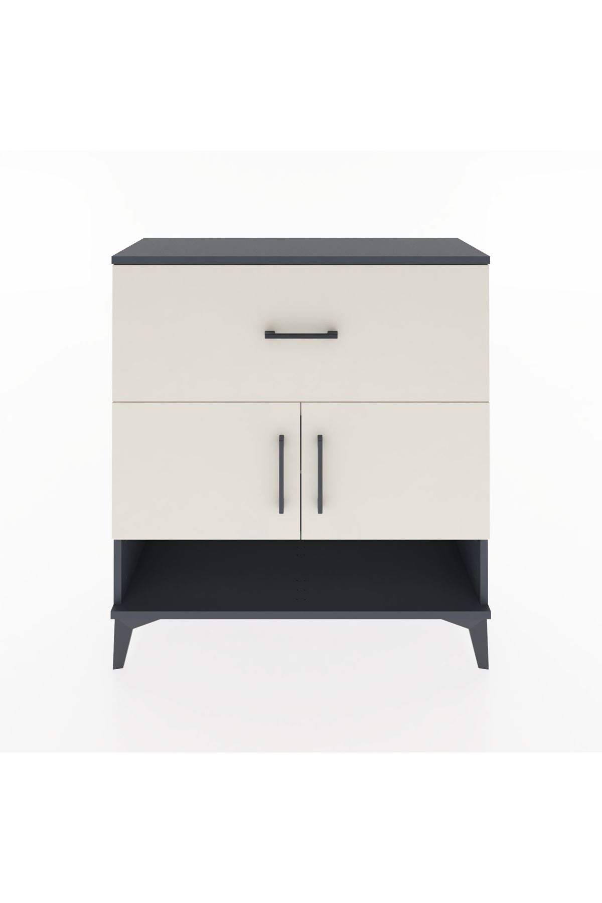 Arges Şifonyer 2 Raflı Tek Çekmeceli 2 Kapaklı 88x30x96 - S04M050V4A