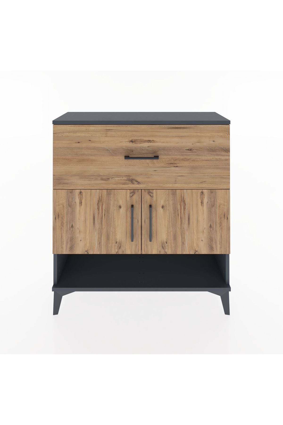 Arges Şifonyer 2 Raflı Tek Çekmeceli 2 Kapaklı 88x30x96 - S04M050V6A