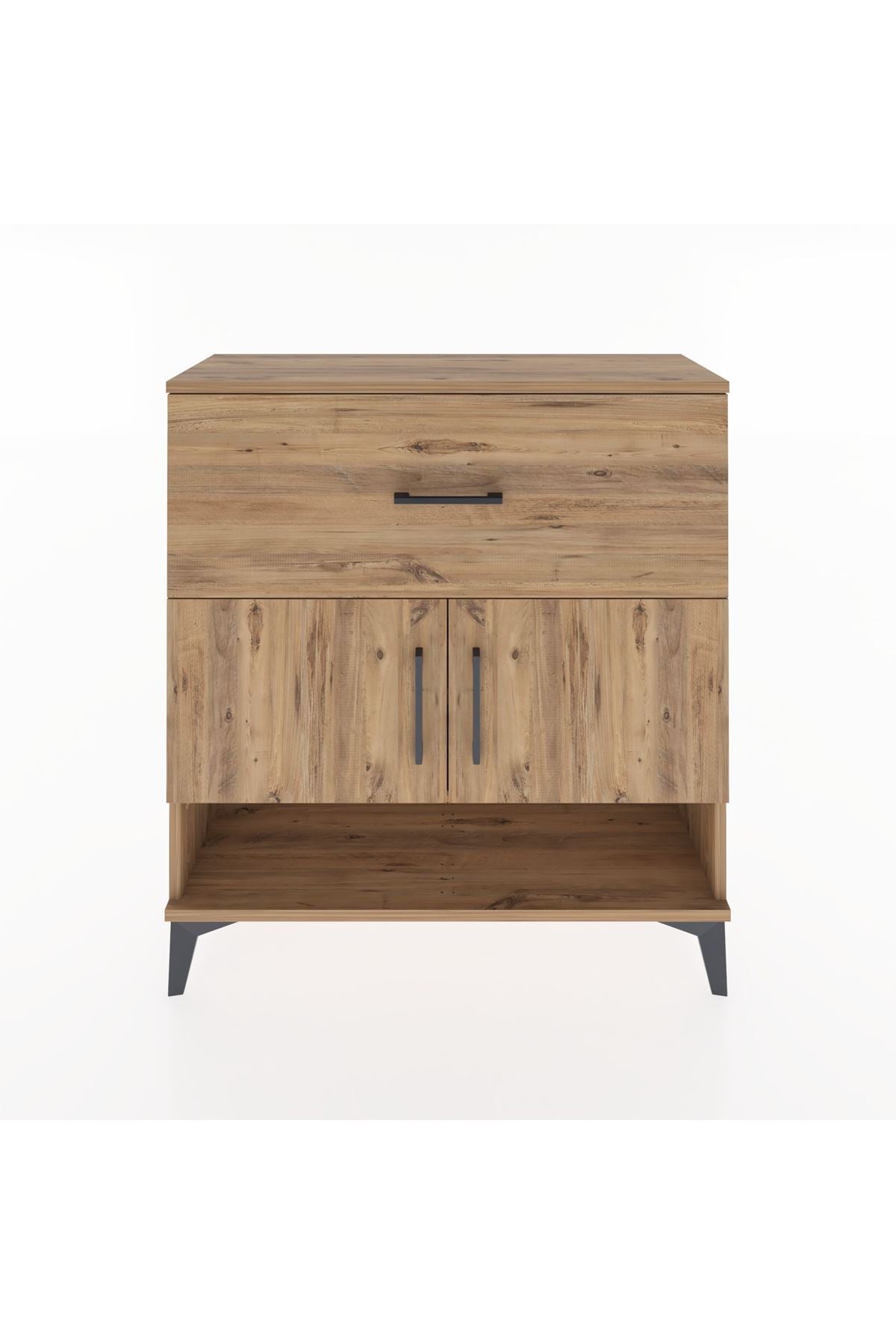 Arges Şifonyer 2 Raflı Tek Çekmeceli 2 Kapaklı 88x30x96 - S04M050V9A