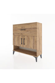 Arges Şifonyer 2 Raflı Tek Çekmeceli 2 Kapaklı 88x30x96 - S04M050V9A