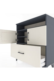 Arges Şifonyer 3 Raflı Tek Çekmeceli 2 Kapaklı 88x30x96 - S04M051V4A
