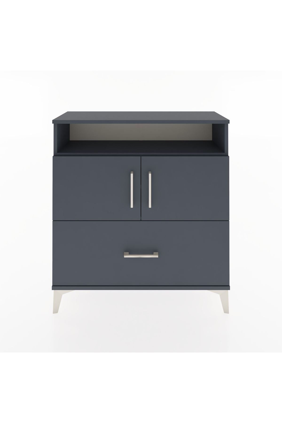 Arges Şifonyer 3 Raflı Tek Çekmeceli 2 Kapaklı 88x30x96 - S04M051V5A