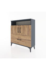 Arges Şifonyer 3 Raflı Tek Çekmeceli 2 Kapaklı 88x30x96 - S04M051V6A