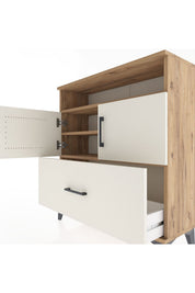 Arges Şifonyer 3 Raflı Tek Çekmeceli 2 Kapaklı 88x30x96 - S04M051V7A