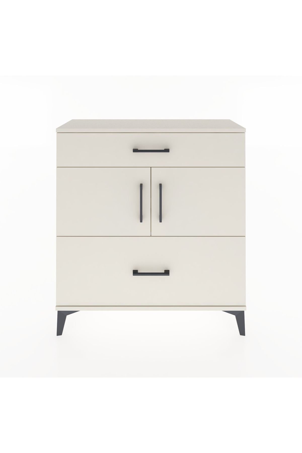 Arges Şifonyer 2 Raflı 2 Çekmeceli 2 Kapaklı 88x30x96 - S04M052V1A
