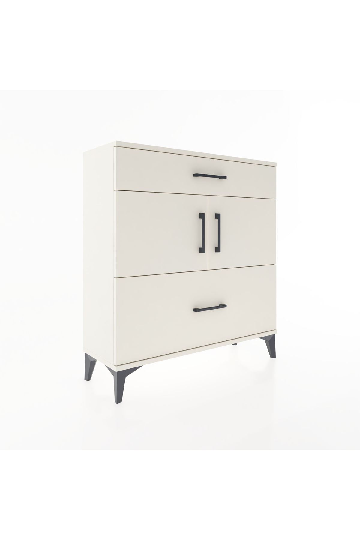 Arges Şifonyer 2 Raflı 2 Çekmeceli 2 Kapaklı 88x30x96 - S04M052V1A