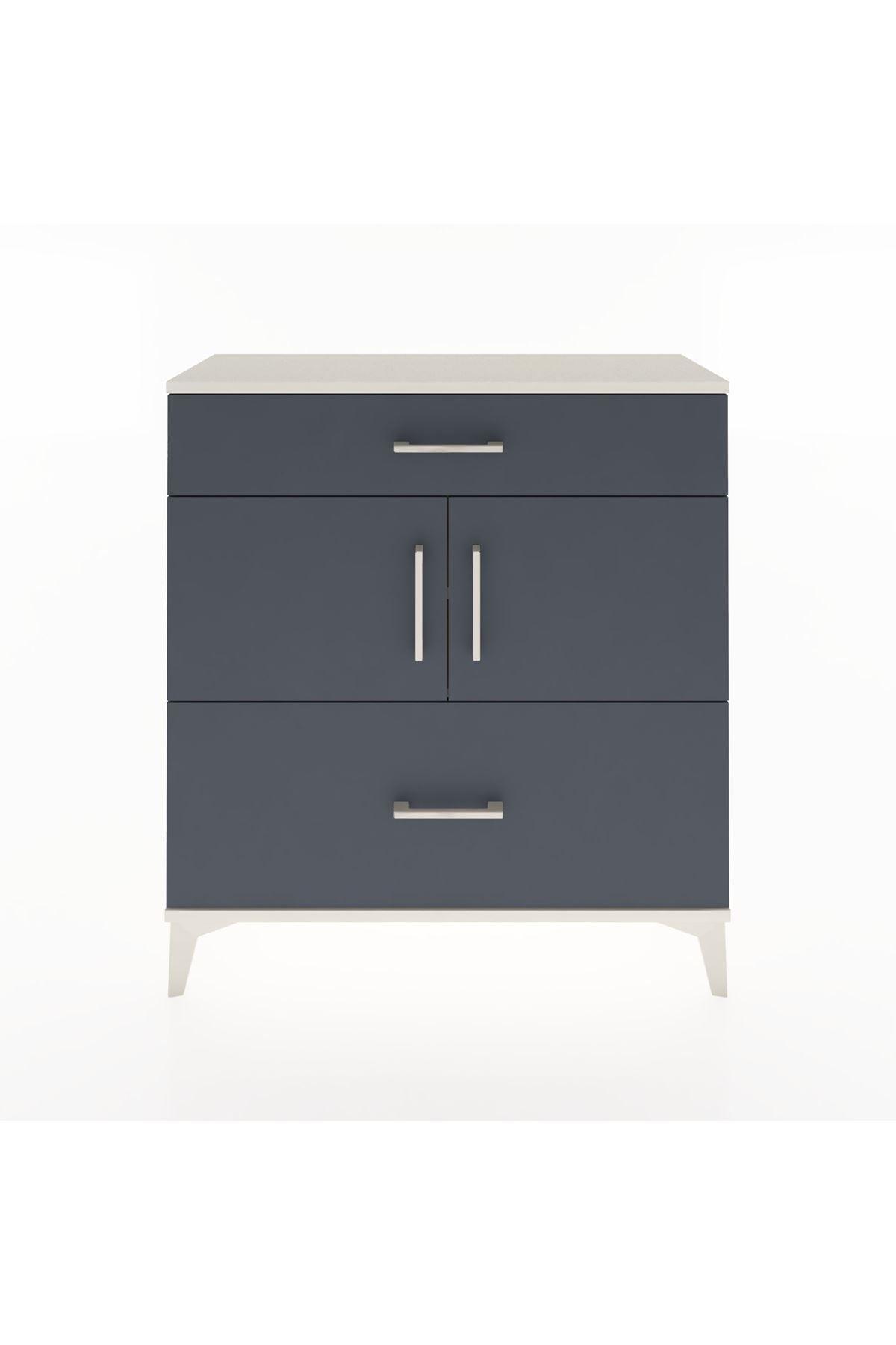 Arges Şifonyer 2 Raflı 2 Çekmeceli 2 Kapaklı 88x30x96 - S04M052V2A