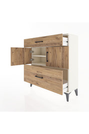 Arges Şifonyer 2 Raflı 2 Çekmeceli 2 Kapaklı 88x30x96 - S04M052V3A