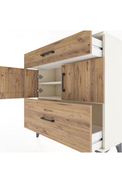 Arges Şifonyer 2 Raflı 2 Çekmeceli 2 Kapaklı 88x30x96 - S04M052V3A
