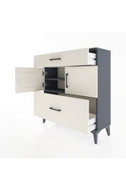Arges Şifonyer 2 Raflı 2 Çekmeceli 2 Kapaklı 88x30x96 - S04M052V4A