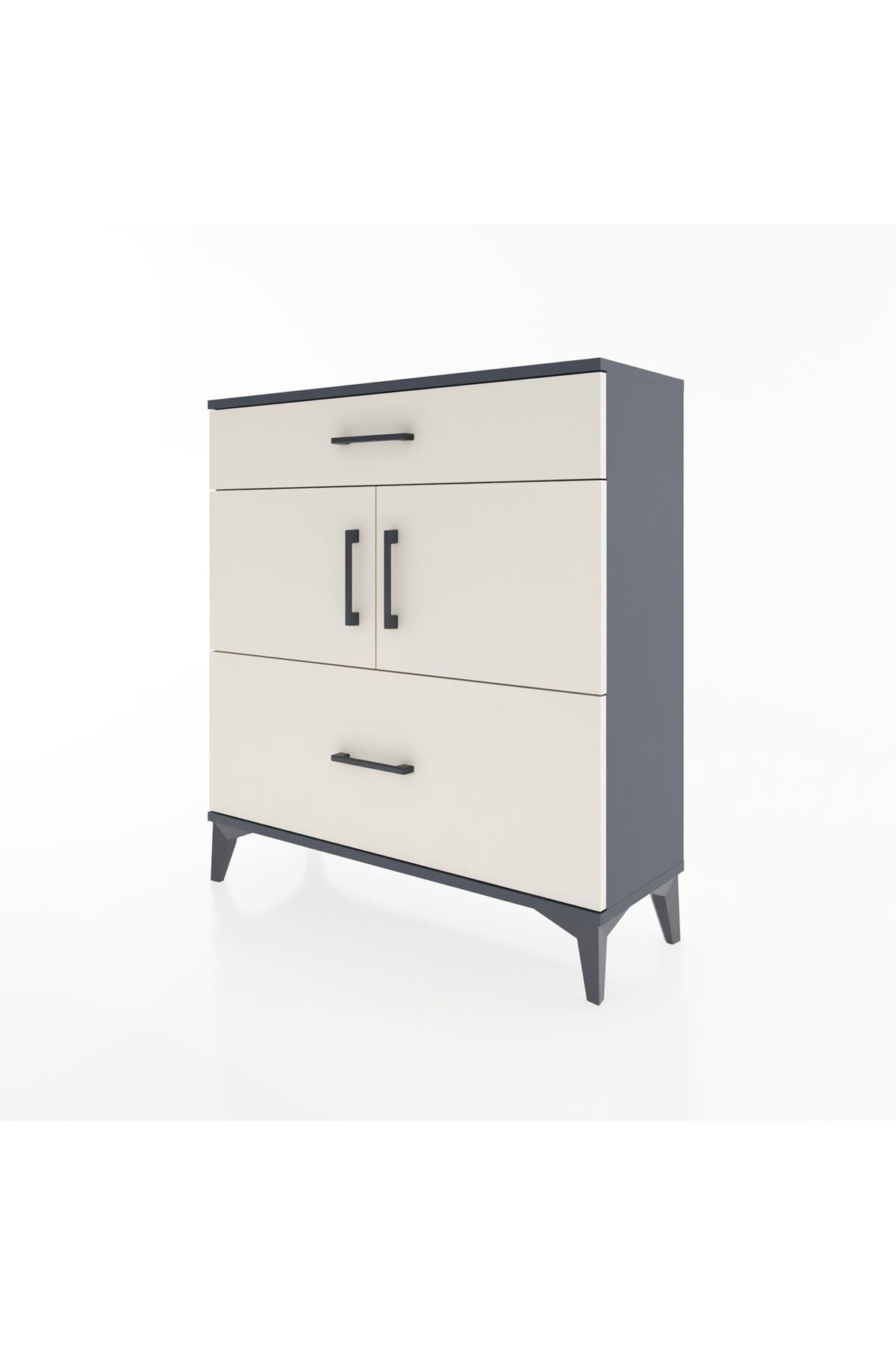 Arges Şifonyer 2 Raflı 2 Çekmeceli 2 Kapaklı 88x30x96 - S04M052V4A