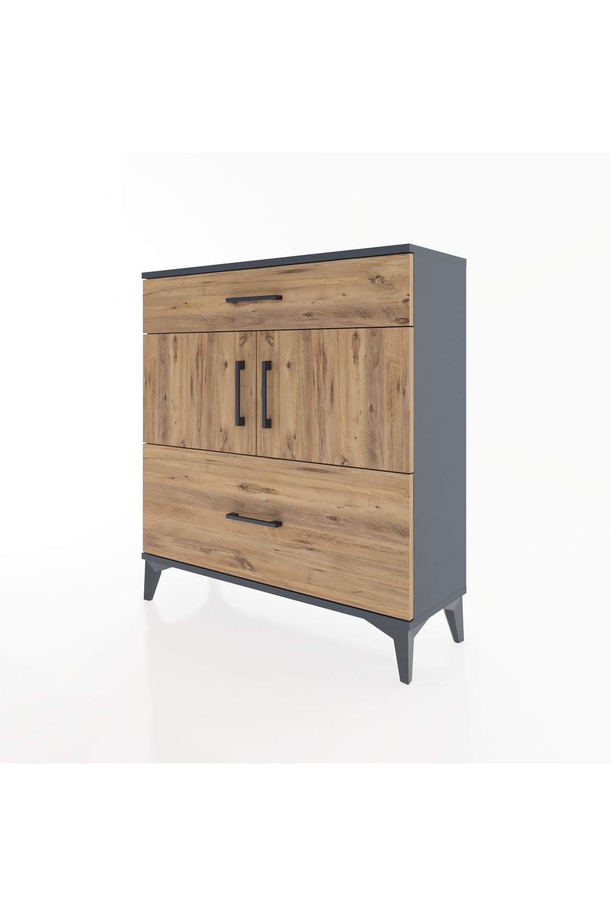 Arges Şifonyer 2 Raflı 2 Çekmeceli 2 Kapaklı 88x30x96 - S04M052V6A