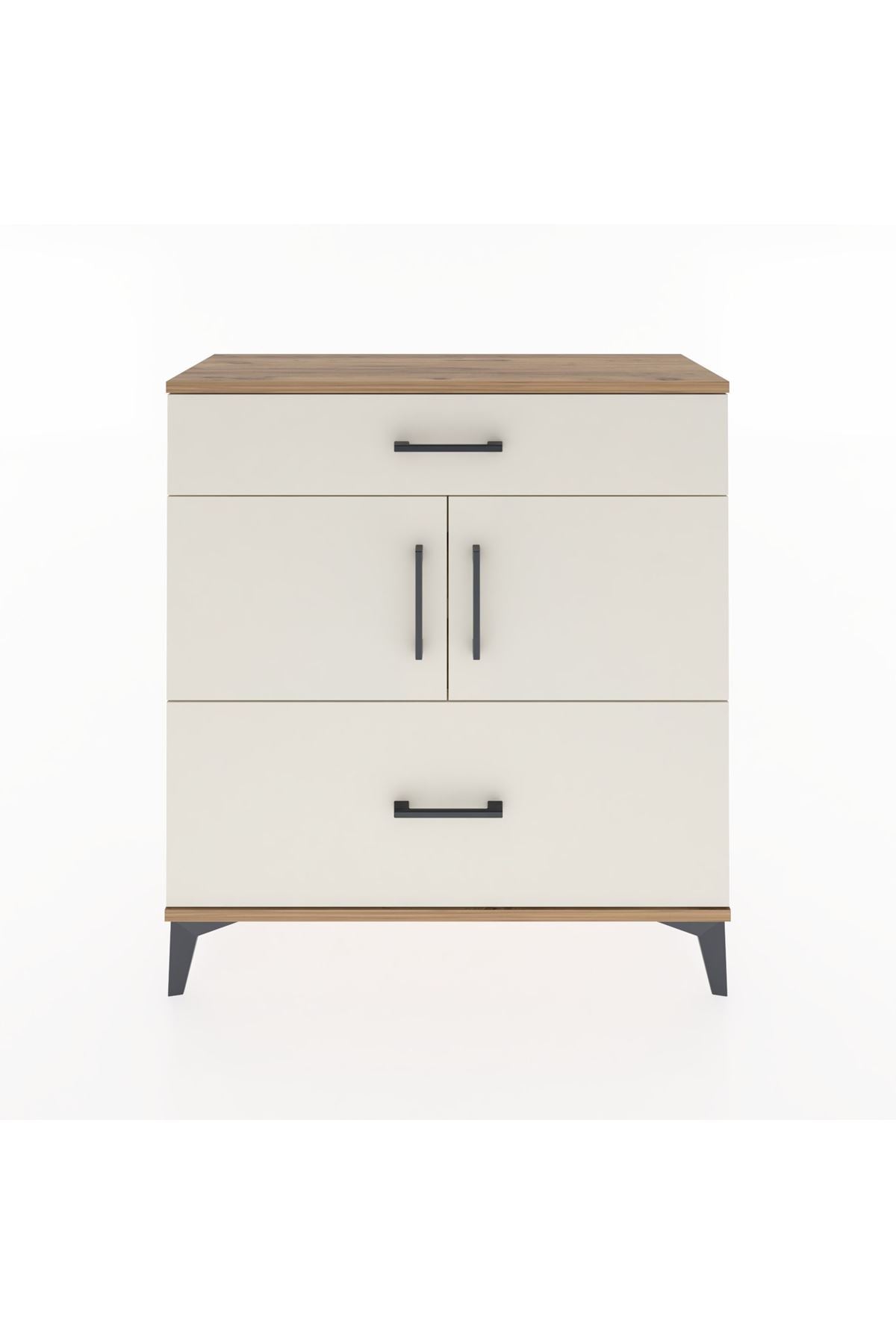 Arges Şifonyer 2 Raflı 2 Çekmeceli 2 Kapaklı 88x30x96 - S04M052V7A