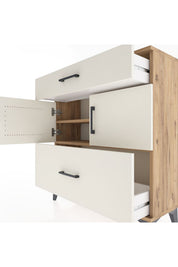 Arges Şifonyer 2 Raflı 2 Çekmeceli 2 Kapaklı 88x30x96 - S04M052V7A
