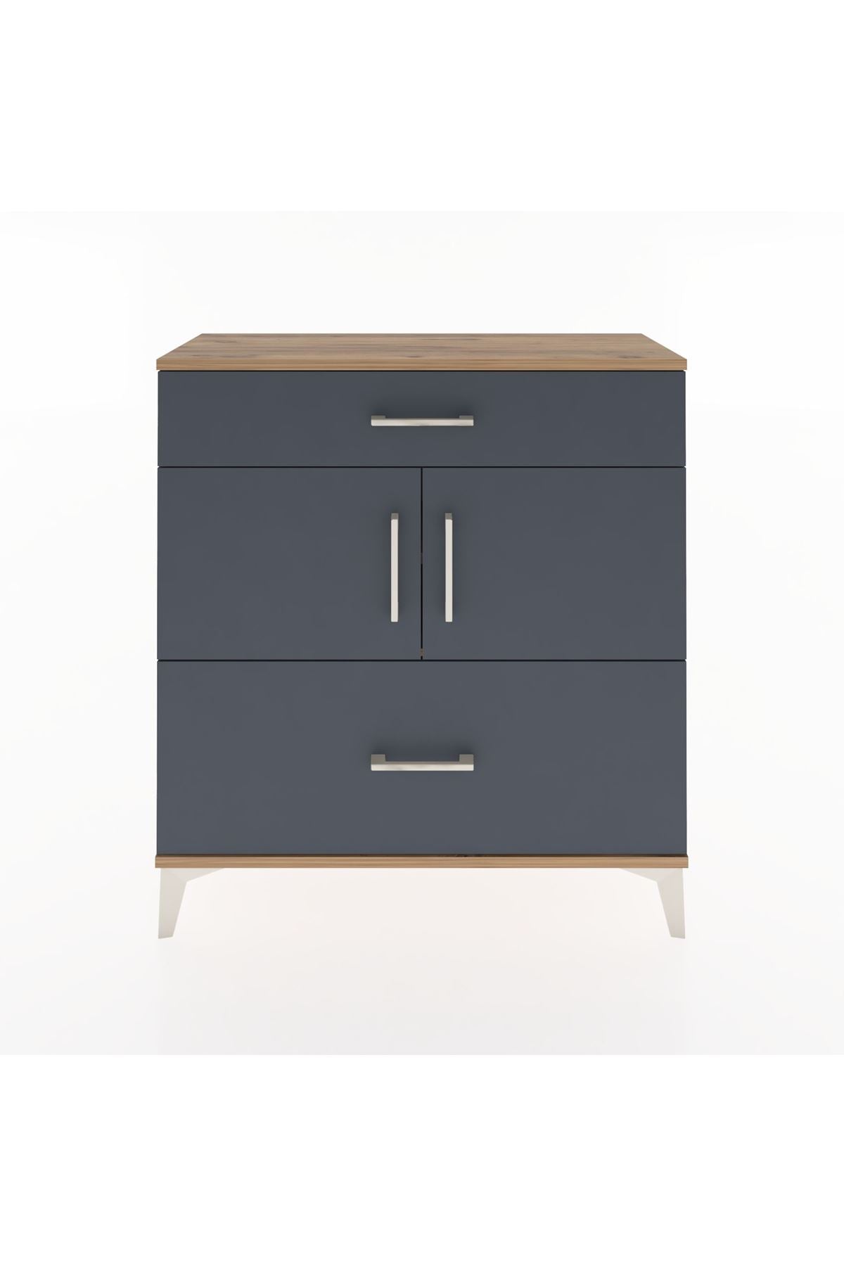 Arges Şifonyer 2 Raflı 2 Çekmeceli 2 Kapaklı 88x30x96 - S04M052V8A
