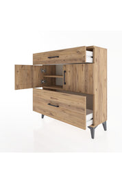 Arges Şifonyer 2 Raflı 2 Çekmeceli 2 Kapaklı 88x30x96 - S04M052V9A