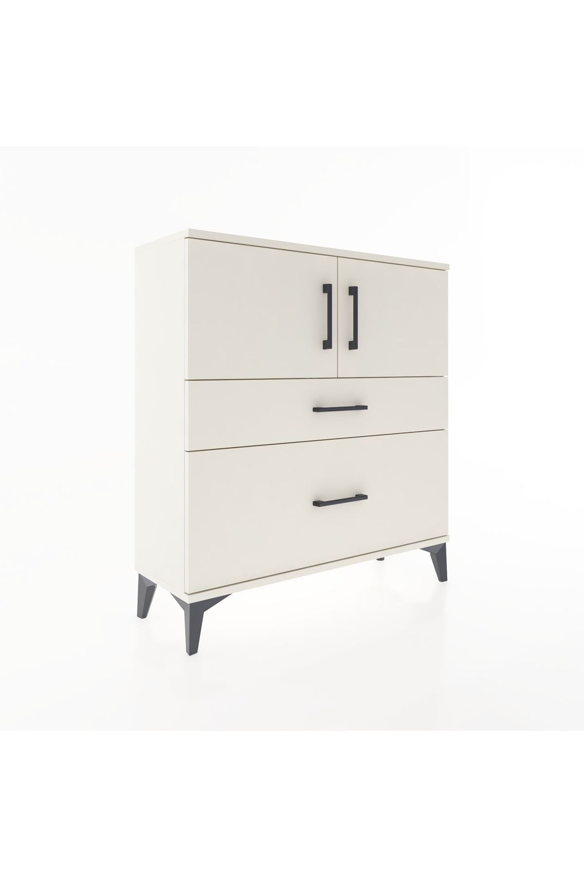 Arges Şifonyer 2 Raflı 2 Çekmeceli 2 Kapaklı 88x30x96 - S04M053V1A