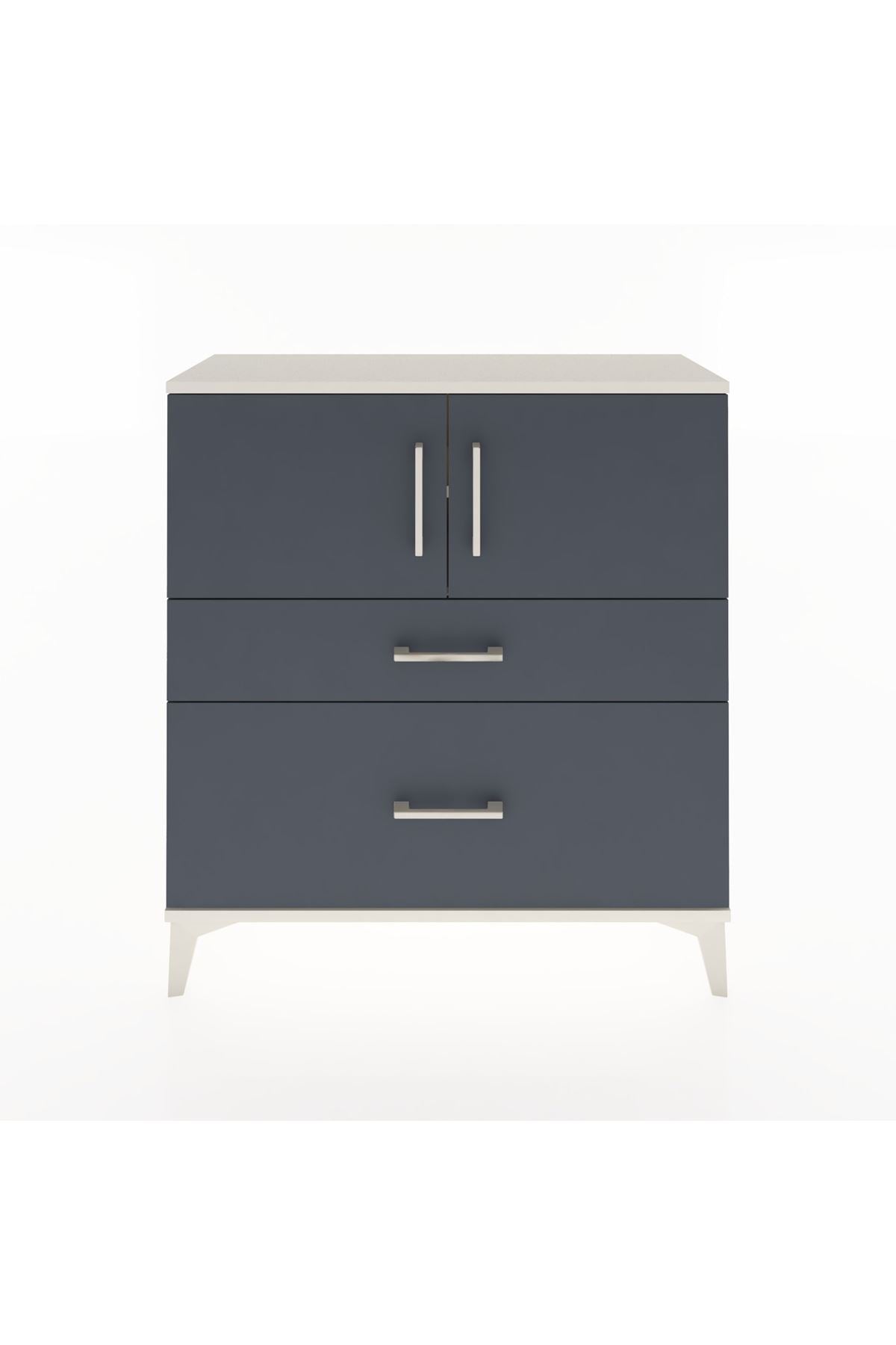 Arges Şifonyer 2 Raflı 2 Çekmeceli 2 Kapaklı 88x30x96 - S04M053V2A