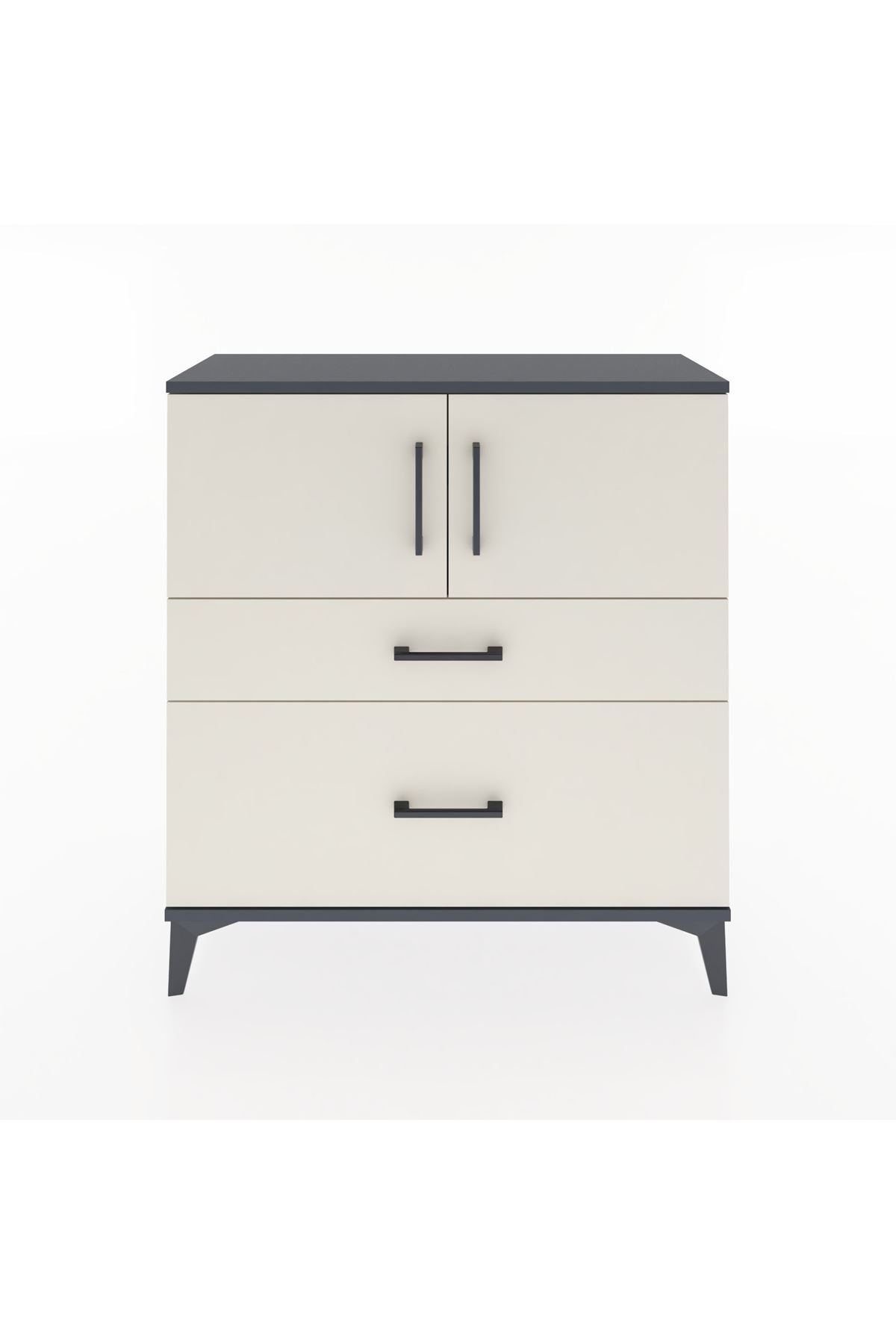 Arges Şifonyer 2 Raflı 2 Çekmeceli 2 Kapaklı 88x30x96 - S04M053V4A