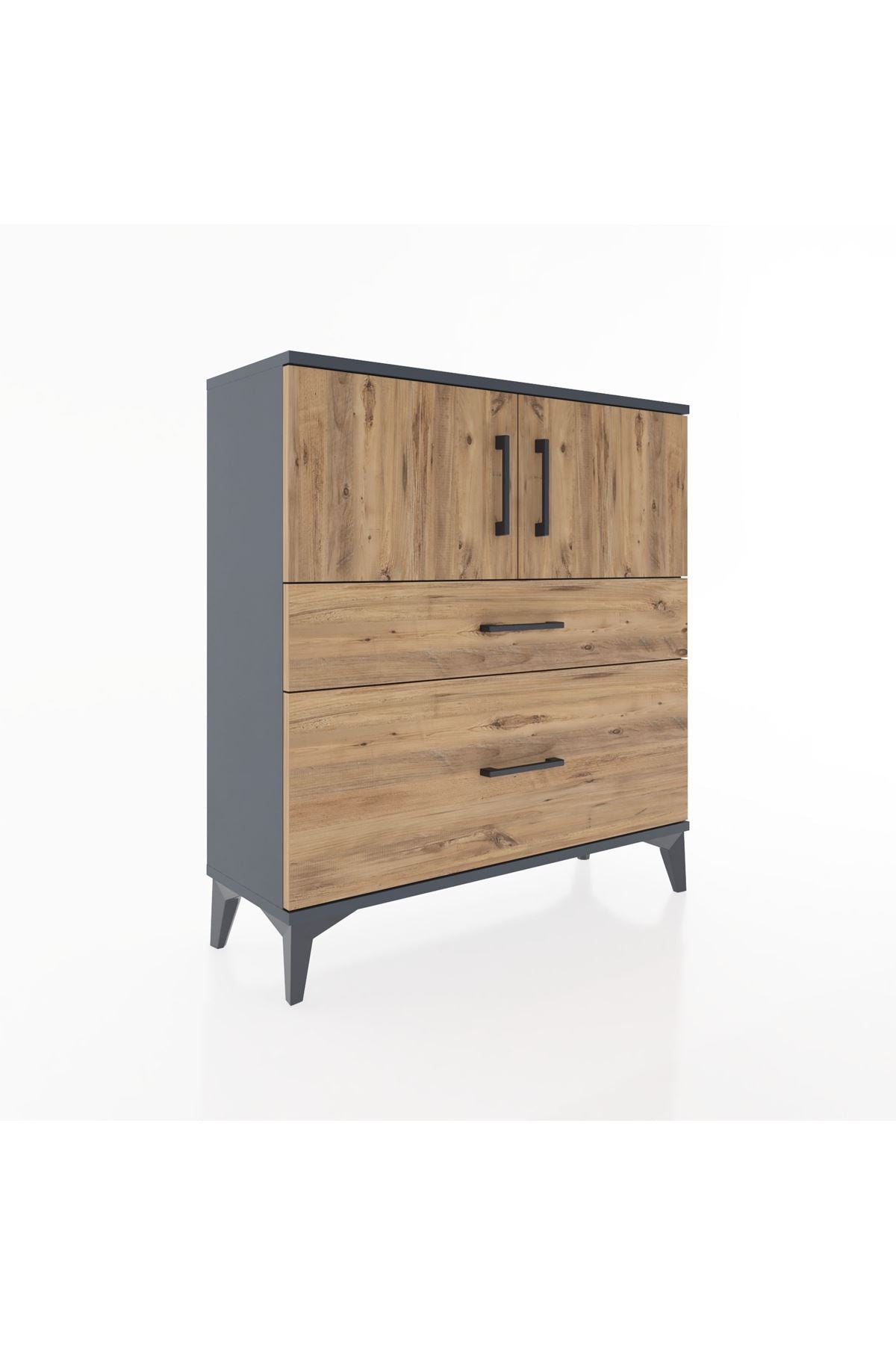 Arges Şifonyer 2 Raflı 2 Çekmeceli 2 Kapaklı 88x30x96 - S04M053V6A