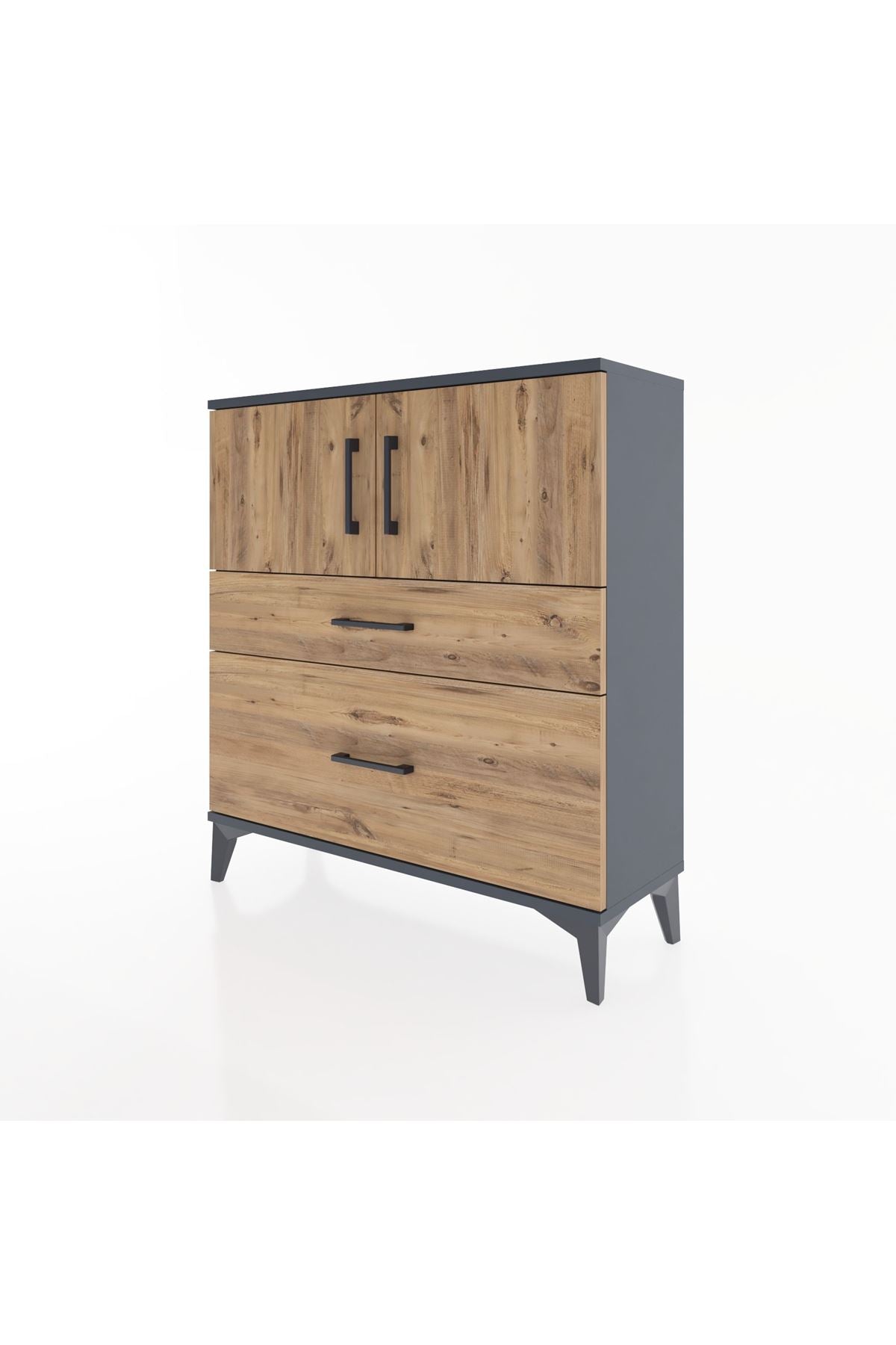 Arges Şifonyer 2 Raflı 2 Çekmeceli 2 Kapaklı 88x30x96 - S04M053V6A
