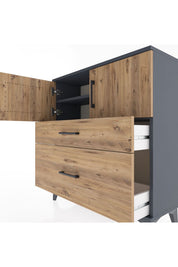 Arges Şifonyer 2 Raflı 2 Çekmeceli 2 Kapaklı 88x30x96 - S04M053V6A