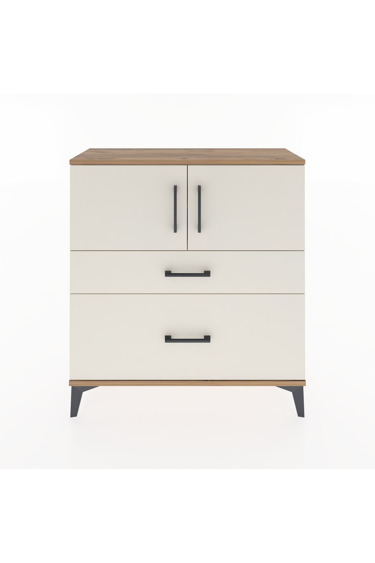 Arges Şifonyer 2 Raflı 2 Çekmeceli 2 Kapaklı 88x30x96 - S04M053V7A