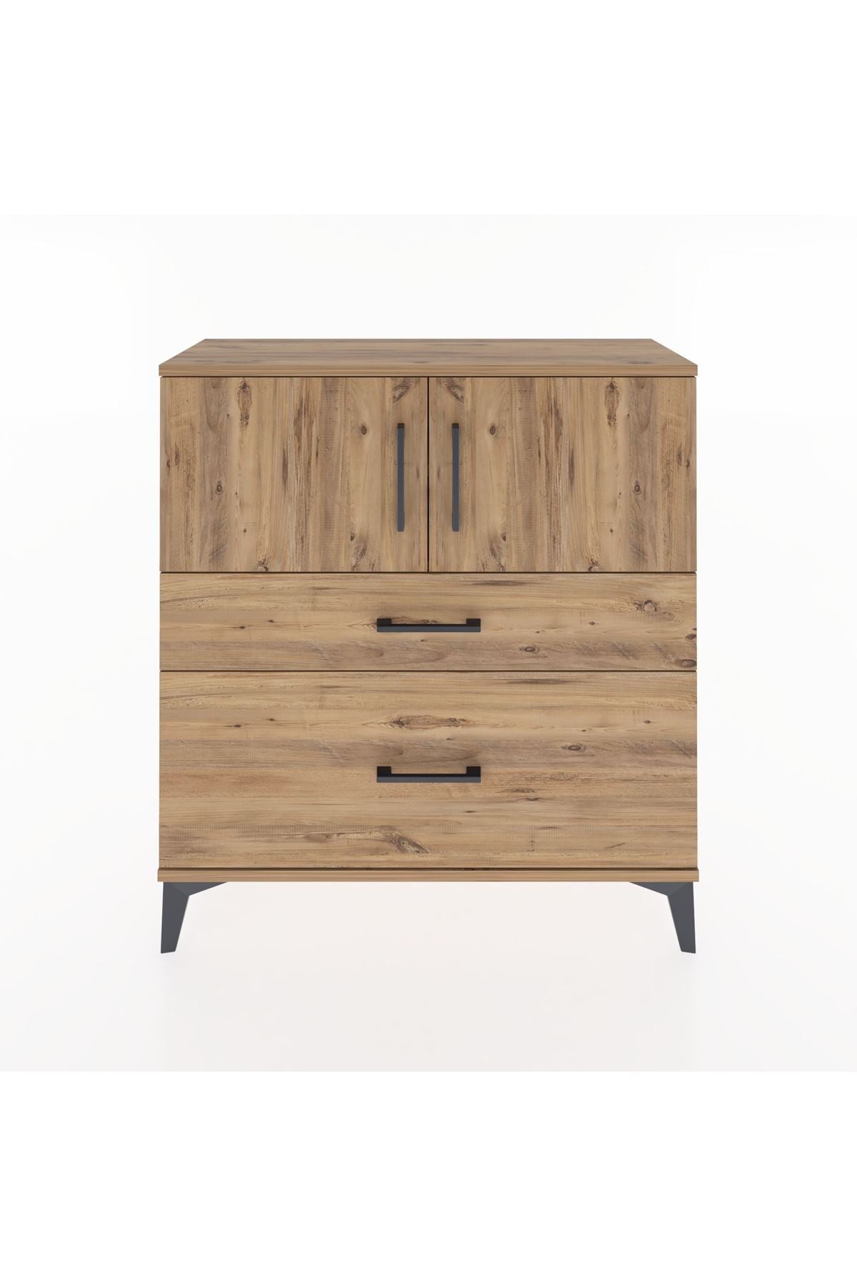 Arges Şifonyer 2 Raflı 2 Çekmeceli 2 Kapaklı 88x30x96 - S04M053V9A