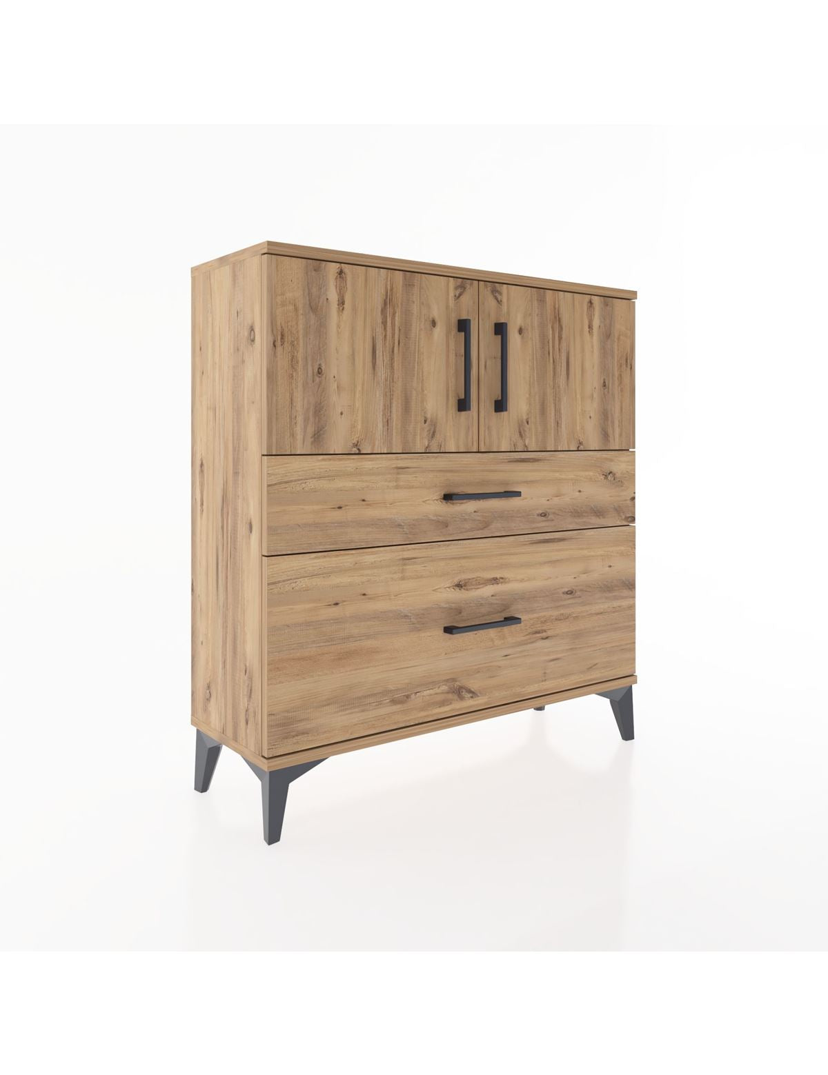 Arges Şifonyer 2 Raflı 2 Çekmeceli 2 Kapaklı 88x30x96 - S04M053V9A