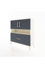 Arges Şifonyer 3 Raflı Tek Çekmeceli 2 Kapaklı 88x30x96 - S04M054V2A