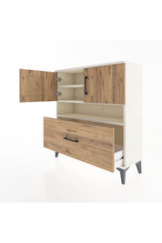 Arges Şifonyer 3 Raflı Tek Çekmeceli 2 Kapaklı 88x30x96 - S04M054V3A