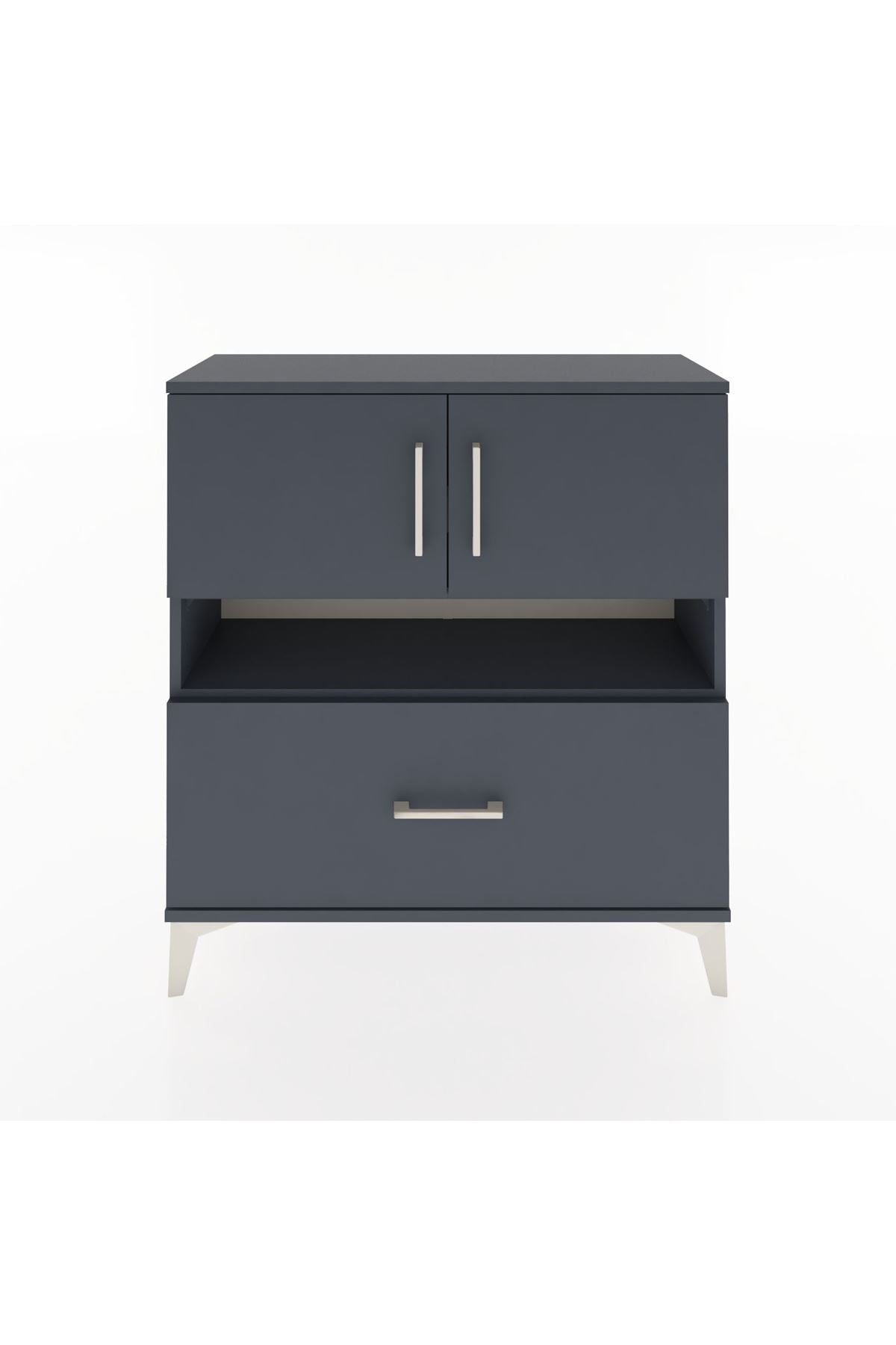 Arges Şifonyer 3 Raflı Tek Çekmeceli 2 Kapaklı 88x30x96 - S04M054V5A
