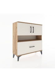 Arges Şifonyer 3 Raflı Tek Çekmeceli 2 Kapaklı 88x30x96 - S04M054V7A