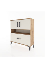 Arges Şifonyer 3 Raflı Tek Çekmeceli 2 Kapaklı 88x30x96 - S04M054V7A