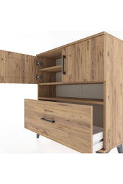 Arges Şifonyer 3 Raflı Tek Çekmeceli 2 Kapaklı 88x30x96 - S04M054V9A